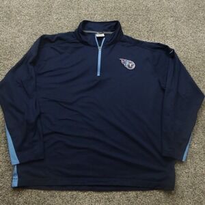 Tennessee Titans Nike On Field Quarter Zip Pullover Men's XL Navy NFL Apparel